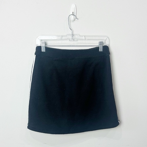 Adidas Polar Fleece Skirt Black White Stripe - Picture 3 of 7